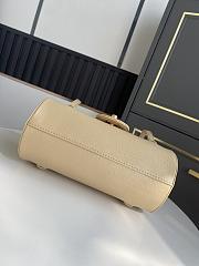 Chanel Small Bowling Bag Grained Shiny Calfskin & Gold-Tone Metal Beige - 20.5x10x10cm - 5