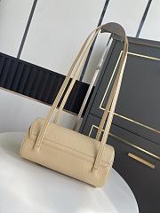 Chanel Small Bowling Bag Grained Shiny Calfskin & Gold-Tone Metal Beige - 20.5x10x10cm - 6