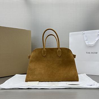 The Row Soft Margaux 15 Bag in Suede Cider - 38×24×27cm