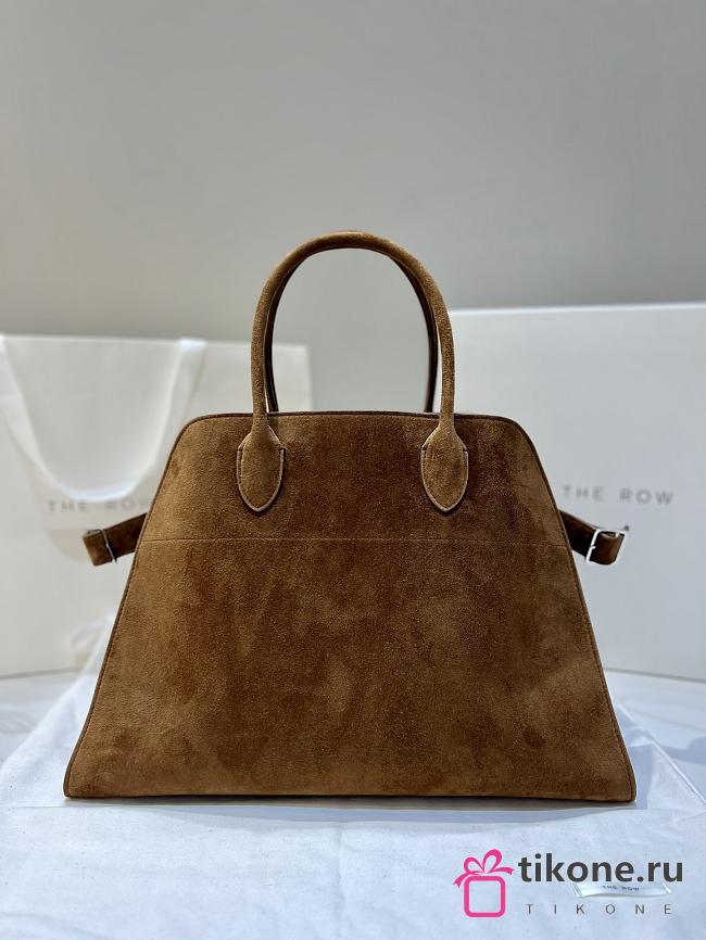 The Row Soft Margaux 15 Bag in Suede Gold - 38×24×27cm - 1