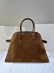 The Row Soft Margaux 15 Bag in Suede Gold - 38×24×27cm - 2