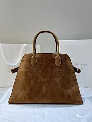 The Row Soft Margaux 15 Bag in Suede Gold - 38×24×27cm - 4