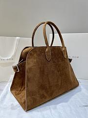 The Row Soft Margaux 15 Bag in Suede Gold - 38×24×27cm - 6