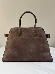 The Row Soft Margaux 17 Bag in Suede Mocha - 43×24×30cm - 4
