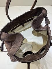 The Row Soft Margaux 17 Bag in Suede Mocha - 43×24×30cm - 3