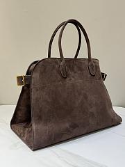 The Row Soft Margaux 17 Bag in Suede Mocha - 43×24×30cm - 2