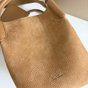 Loro Piana Small Bale Bag Calfskin Brown - 20x17x17cm - 2