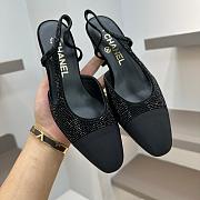 Chanel Slingbacks Strass & Grosgrain Black - 6