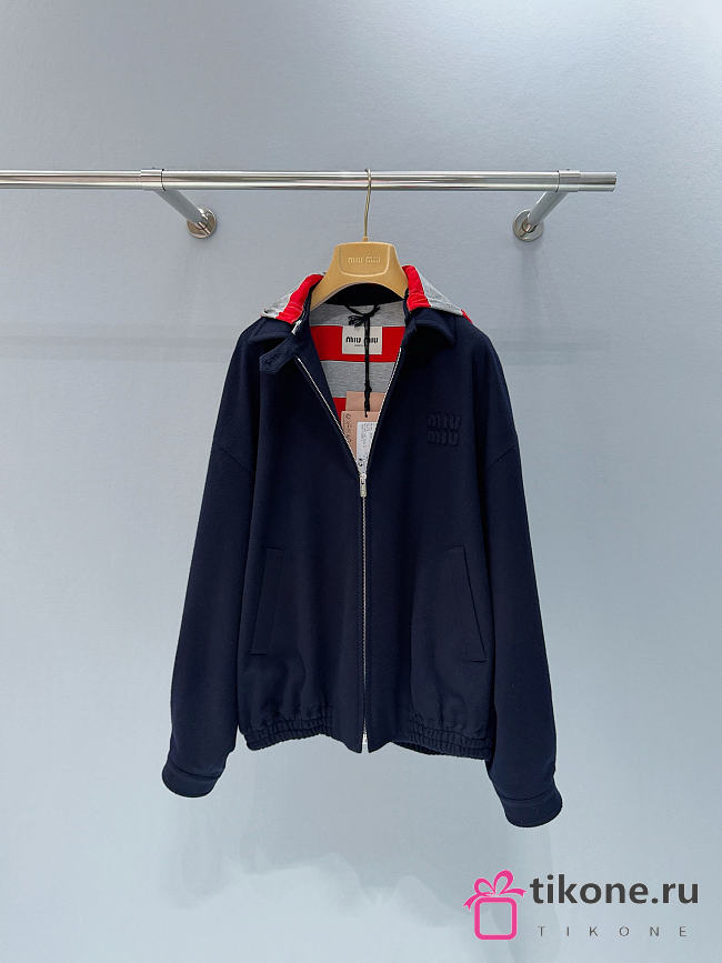 Miumiu Blouson Jacket Navy  - 1