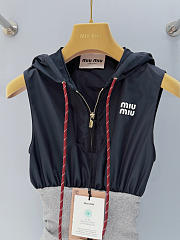 Miumiu Technical Fabric Dress Blue/Grey  - 3
