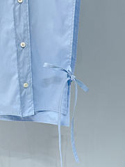 Miumiu Poplin Shirt Light Blue  - 6
