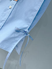 Miumiu Poplin Shirt Light Blue  - 2