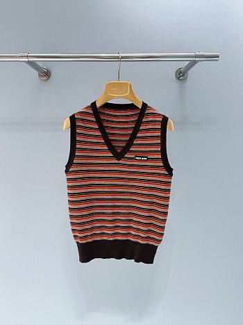 Miumiu Wool Vest Orange 