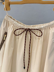 Miumiu Technical Fabric Skirt Beige - 6