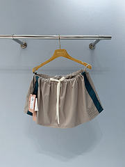 Miumiu Washed Twill Miniskirt Khaki/Green - 1