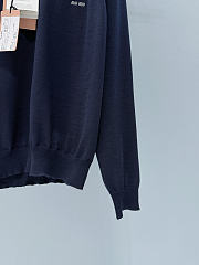 Miumiu Cashmere Polo Sweater Navy  - 3
