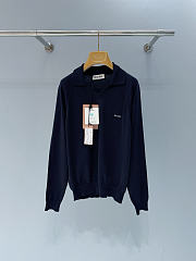 Miumiu Cashmere Polo Sweater Navy  - 2