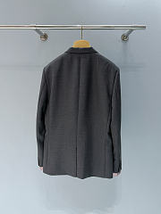 Miumiu Single-breasted Gabardine Jacket Anthracite Gray  - 2