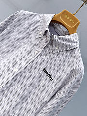 Miumiu Gingham Check Blouson Jacket Gray - 5