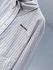 Miumiu Gingham Check Blouson Jacket Gray - 3