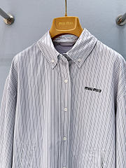 Miumiu Gingham Check Blouson Jacket Gray - 2