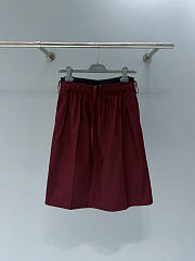 Prada Poplin Skirt Burgundy P197Z - 1