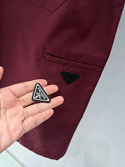 Prada Poplin Skirt Burgundy P197Z - 6