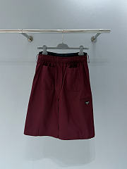 Prada Poplin Skirt Burgundy P197Z - 2