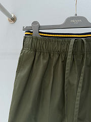 Prada Poplin Shorts Military Green P202KC - 5