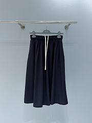 Prada Light Wool Midi-Skirt Navy P196Z - 1