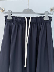 Prada Light Wool Midi-Skirt Navy P196Z - 6