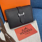 Gift Hermes Wallet Togo Leather Black - 5