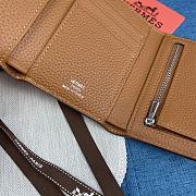 Gift Hermes Wallet Togo Leather Brown - 6