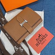 Gift Hermes Wallet Togo Leather Brown - 4