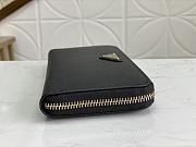 Gift Prada Large Saffino Leather Wallet Black - 5