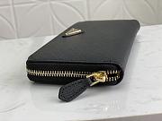 Gift Prada Large Saffino Leather Wallet Black - 2