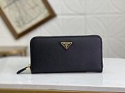 Gift Prada Large Saffino Leather Wallet Black - 4