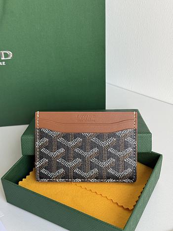 Gift Goyard Saint-Sulpice Card Wallet Initials Brown
