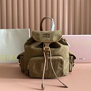 Miumiu Large Corduroy Backpack Brown 5BZ042 - 29.5x25x12.5cm - 1