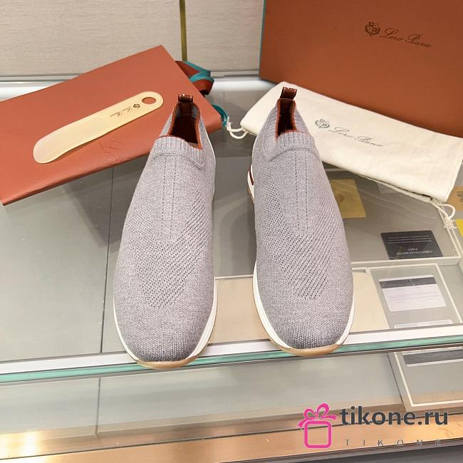 Loro Piana 360 LP Flexy Walk Sneaker Wish Wool Gray Mix (FG7F) - 1