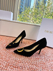 Dior Initials Pump Black Suede 10cm - 6