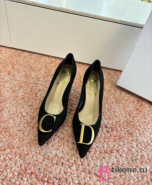 Dior Initials Pump Black Suede 10cm - 1