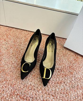 Dior Initials Pump Black Suede 10cm