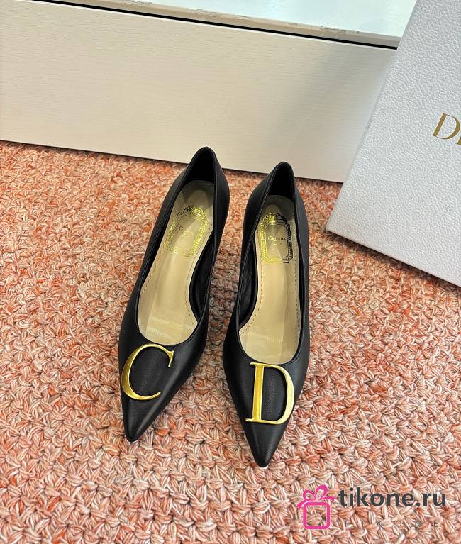 Dior Initials Pump Black Lambskin 10cm - 1