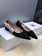 Dior J'Adior Ballet Flat Black Technical Fabric - 1