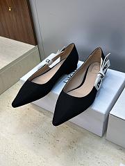 Dior J'Adior Ballet Flat Black Technical Fabric - 4