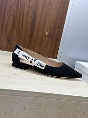 Dior J'Adior Ballet Flat Black Technical Fabric - 3