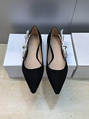 Dior J'Adior Ballet Flat Black Technical Fabric - 2
