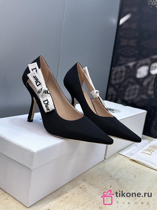 Dior J'Adior Slingback Pump Black Technical Fabric 10cm - 1