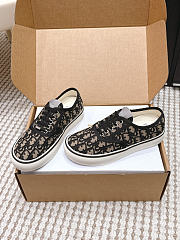 Dior Saltwind Sneaker Beige and Blue Dior Oblique Embroidered Cotton - 4